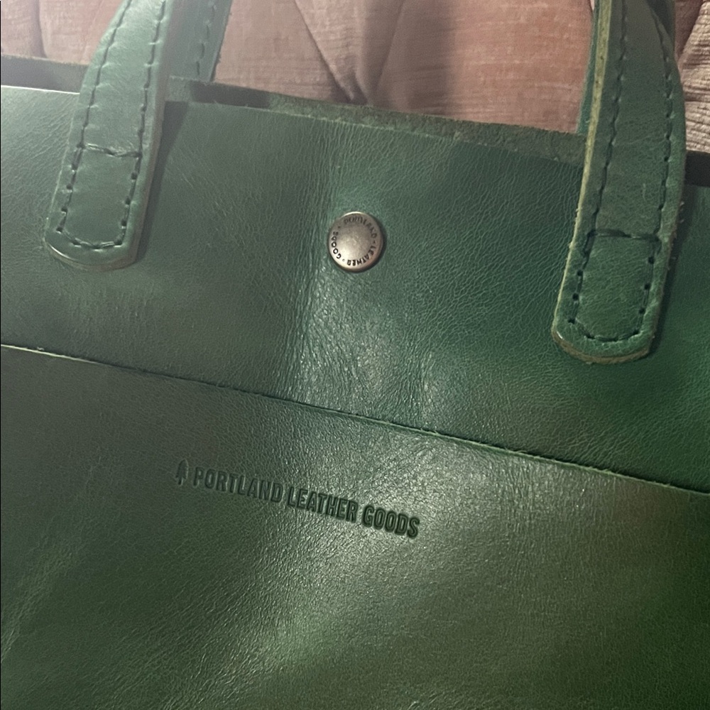 Portland Leather MiniCrossbody Bag in Cowboy Mint - Picture 2 of 4
